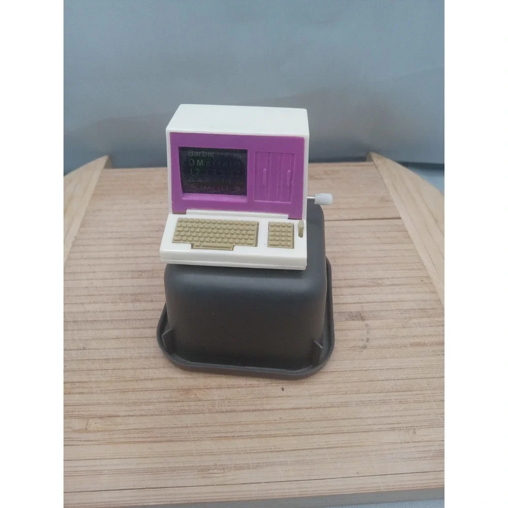 BARBIE Accessory Computer Desktop‎ Wind UP WORKING 1980's Mattel Original Part